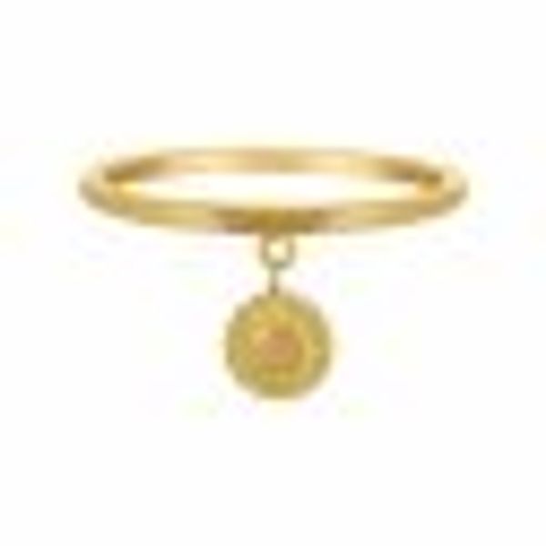 Ring 925 Silber vergoldet Anhänger Münze Sonne günstig online kaufen