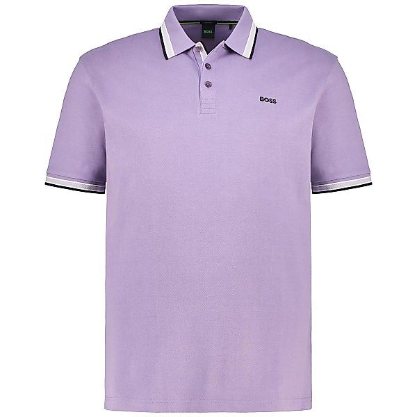 BOSS Poloshirt mit Kontrastdetails Farbe lila Größe: 5XL günstig online kaufen