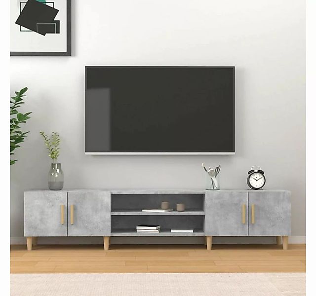 furnicato TV-Schrank Betongrau 180x31,5x40 cm Holzwerkstoff günstig online kaufen
