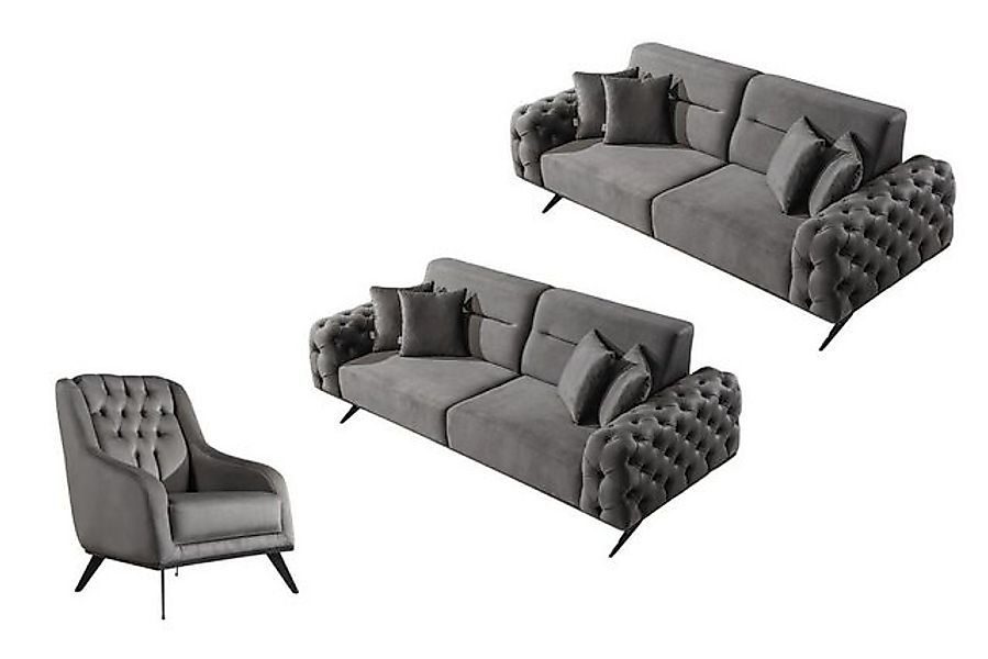 Villa Möbel Polstergarnitur Cuba, (Set, 3-tlg), mit Relax-/Bettfunktion dur günstig online kaufen