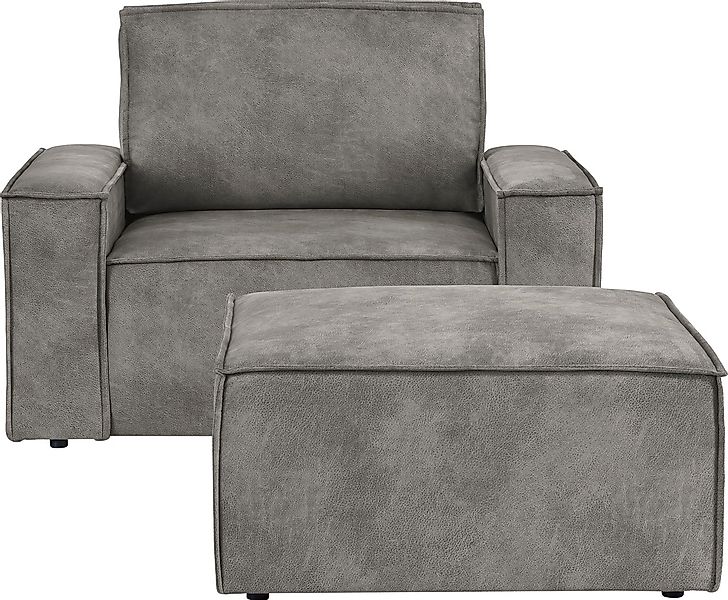 Home affaire Sessel »SHERWOOD« Loveseat und Hocker im Set, passend zur Pols günstig online kaufen