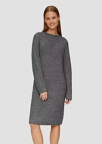 s.Oliver Shirtkleid Midi-Strickkleid lange Raglan-Ärmel, Strick, Rundhals-A günstig online kaufen