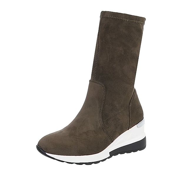 Ital-Design Damen Freizeit Keilstiefelette (87284104) Keilabsatz/Wedge Keil günstig online kaufen