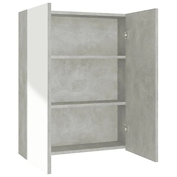 vidaXL Bad-Spiegelschrank 60x15x75 cm MDF Betongrau 331528 günstig online kaufen