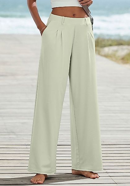 H.I.S Palazzohose mit weitem Bein und kleinen Falten am Bündchen, Loungewea günstig online kaufen