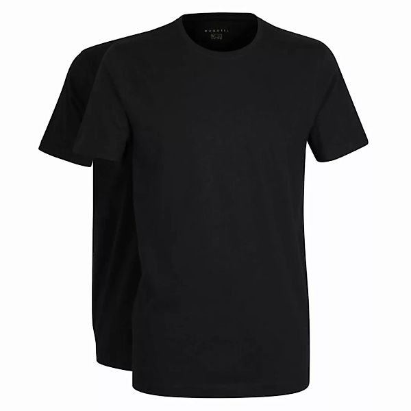 bugatti Herren T-Shirt, 2er Pack - Unterhemd, Crew Neck, Rundhals, Slim fit günstig online kaufen