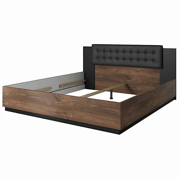 Doppelbett ohne Lattenrost, Liegefläche 160 x 200 cm SOLMS-83 in Flagstaf E günstig online kaufen