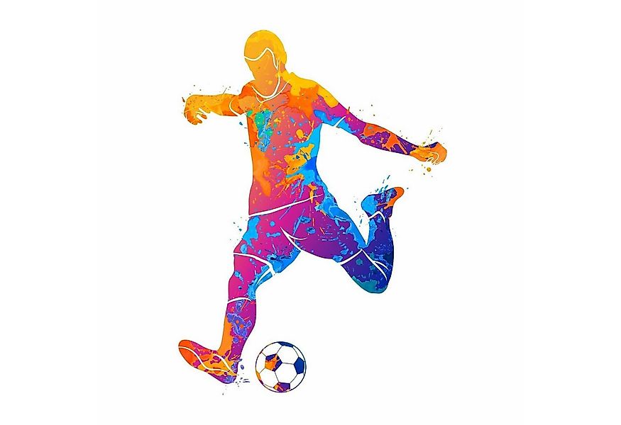 nikima Wandtattoo 111 Wandtattoo Fussball Spieler bunt - 370 x 500 mm (PVC- günstig online kaufen