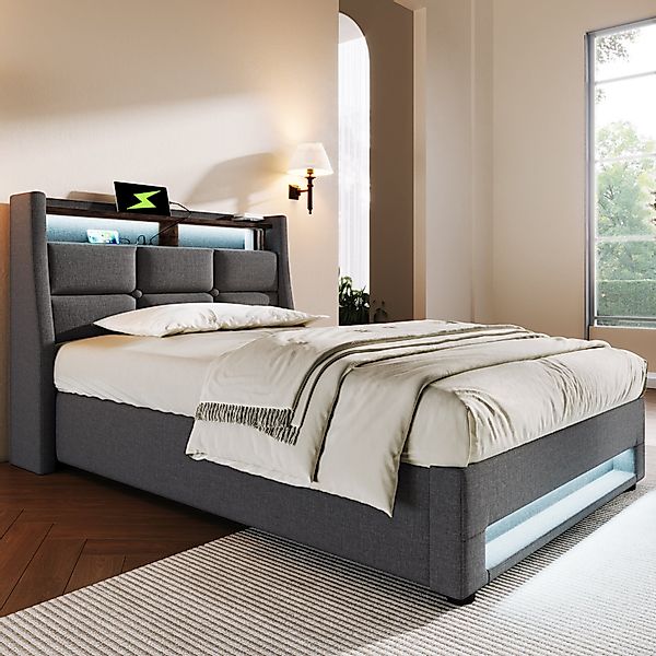 REDOM Polsterbett (Jugendbett mit USB Ladeanschluss), günstig online kaufen