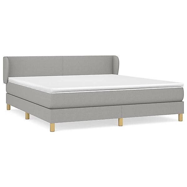 vidaXL Boxspringbett mit Matratze Hellgrau 180x200 cm Stoff1396969 günstig online kaufen