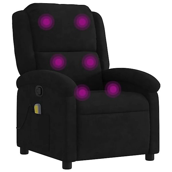 vidaXL Massage-Relaxsessel Schwarzer Samt 3205495 günstig online kaufen