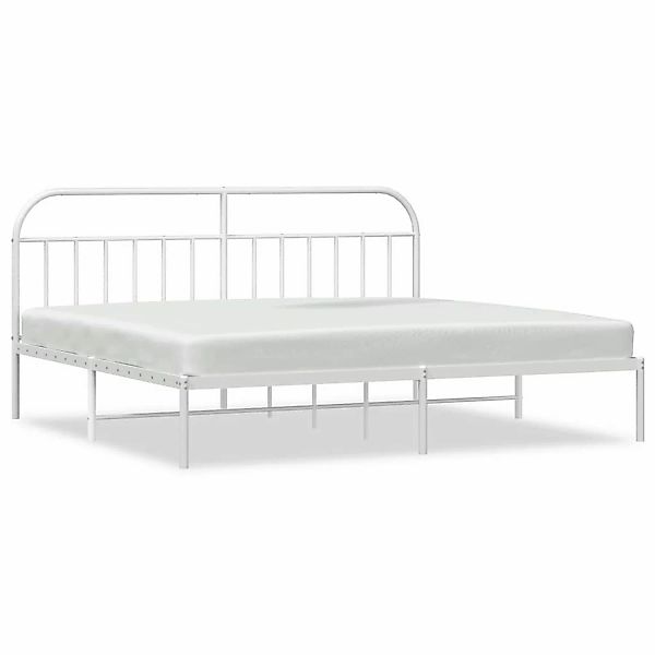 vidaXL Bettgestell mit Kopfteil Metall Weiß 200x200 cm Modell 61741241 günstig online kaufen