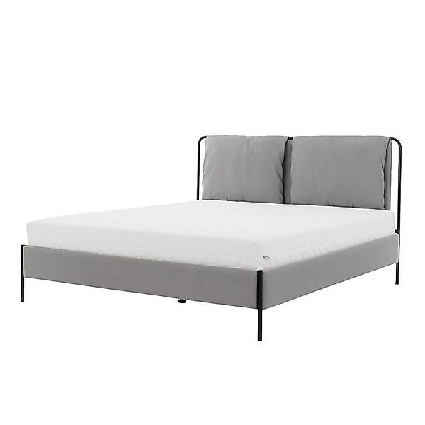 Xlmoebel Bett Zeitgemäßes Schlafzimmer-Bett mit grauem Doppelbett, Metallra günstig online kaufen