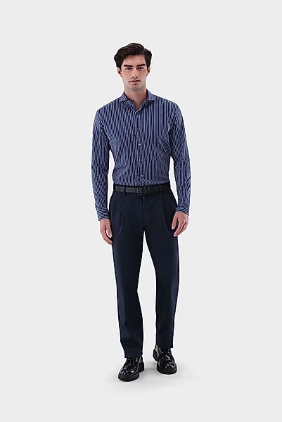 Jerseyhemd mit Nadelstreifen Tailor Fit günstig online kaufen