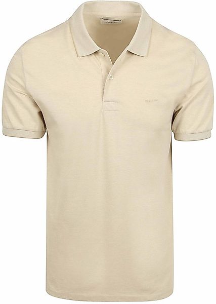 Gant 2Tone Piqué Poloshirt Ecru - Größe 3XL günstig online kaufen