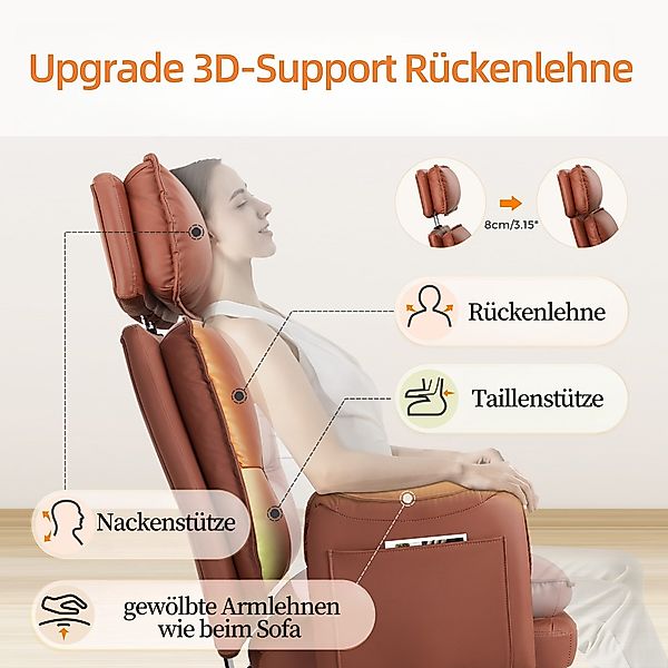 IWMH Bürostuhl Ergonomisch PU-Leder Chefsessel (Höhenverstellbar günstig online kaufen
