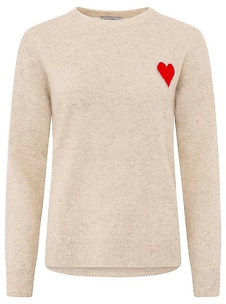 Zwillingsherz Kaschmirpullover 100% Kaschmir Pullover mit Herz günstig online kaufen