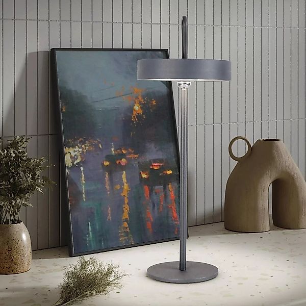 LED-Akku-Tischleuchte Ella, magnetisch, grau günstig online kaufen