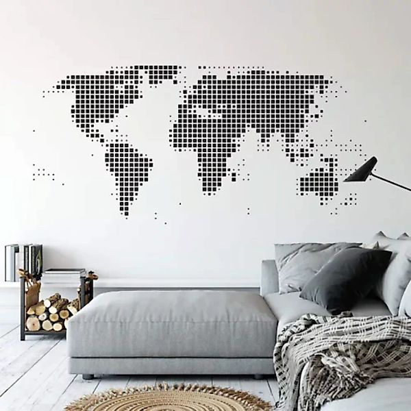 Wall-Art Wandtattoo »Punkte Weltkarte abstrakt Dots«, (1 St.) günstig online kaufen