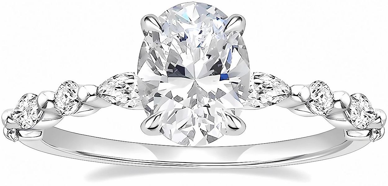 Jumpeak Diamantring 585 Gelbgold, 1,2 Karat Diamant im Ovalschliff, Diamant günstig online kaufen