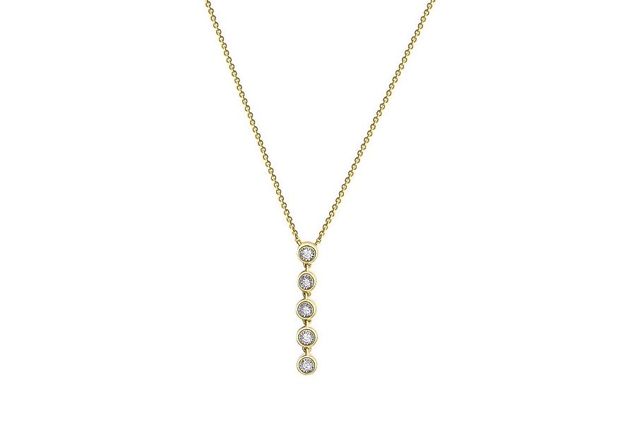 Diamonds by Ellen K. Kette mit Anhänger Gold 585 zweifarbig mit 5x Brillant günstig online kaufen