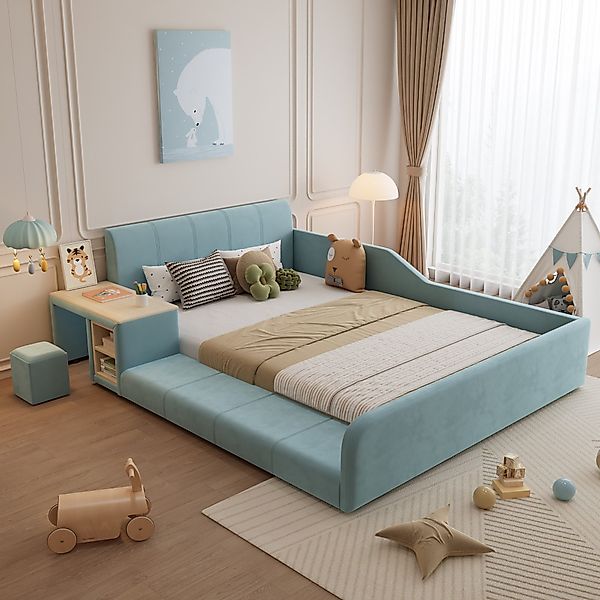 OKWISH Polsterbett Kinderbett Funktionsbett (mit Schreibtisch, günstig online kaufen