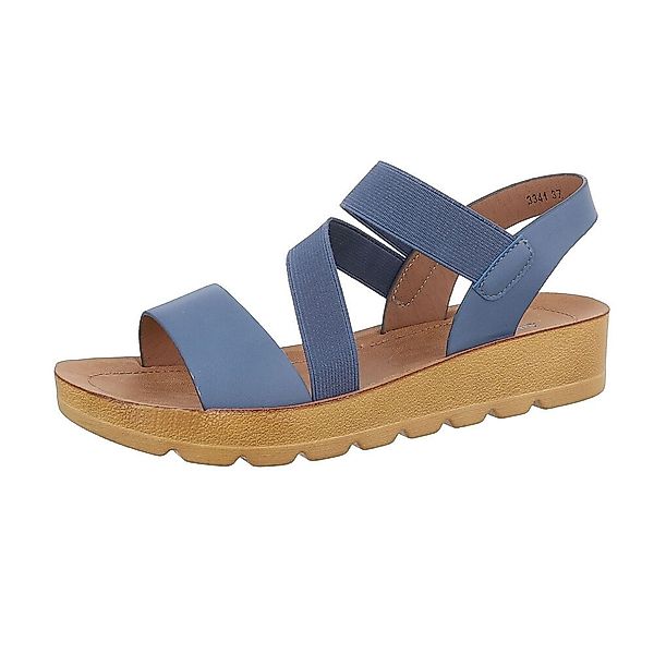 Ital-Design Damen Freizeit Riemchensandalette (86345231) Keilabsatz/Wedge günstig online kaufen