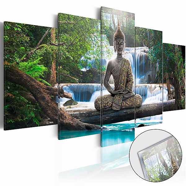 Acrylglasbild - Buddha And Waterfall [glass] günstig online kaufen