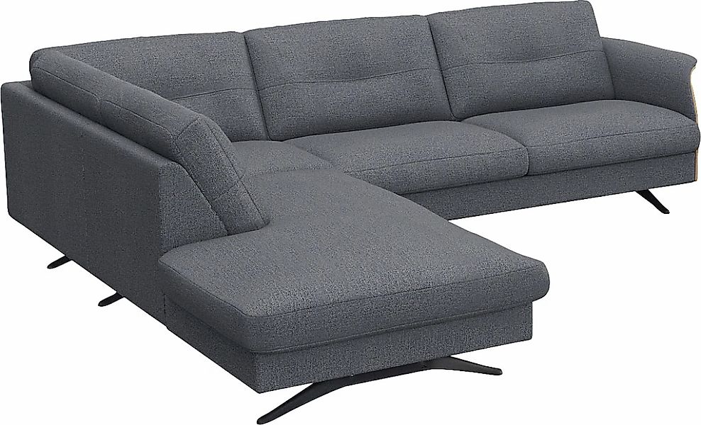 FLEXLUX Ecksofa "Glow, super bequem durch hochwertigem Sitzaufbau mit Feder günstig online kaufen