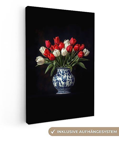 OneMillionCanvasses® Leinwandbild Rot - Blumen - günstig online kaufen