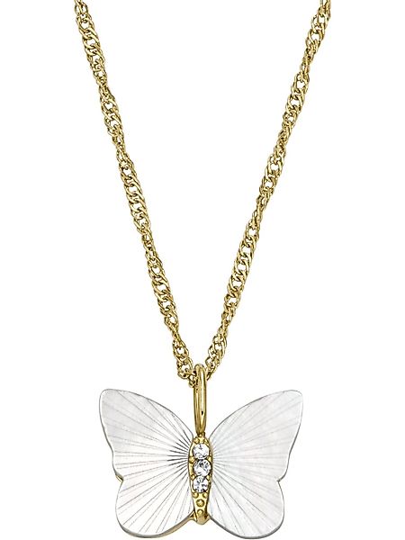 Fossil Collier Fossil Damen-Kette Edelstahl Perlmutt günstig online kaufen