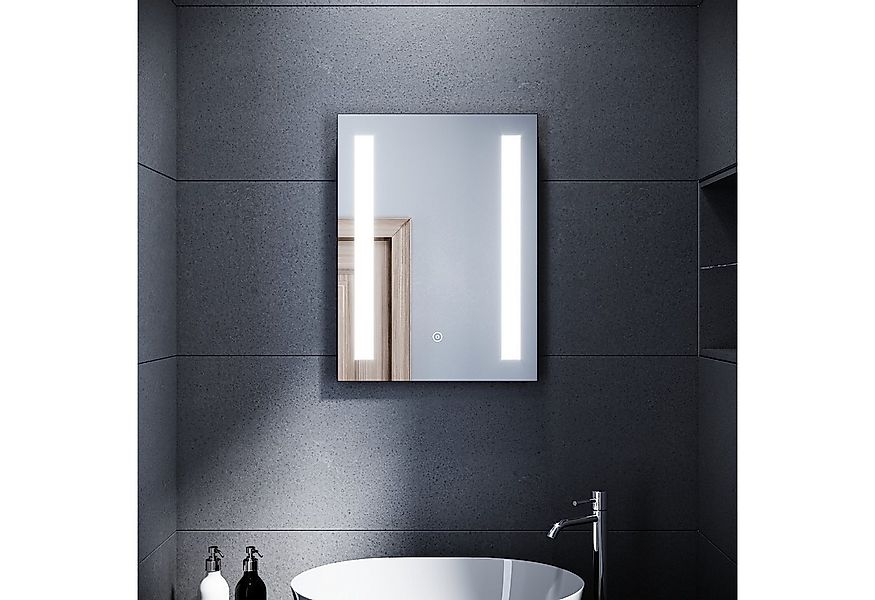 SONNI Badspiegel Badspiegel mit Beleuchtung 45 x 60 kaltweiß günstig online kaufen