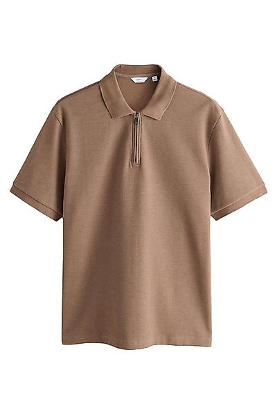 Next Poloshirt Strukturiertes, smartes Poloshirt mit RV-Kragen (1-tlg) günstig online kaufen