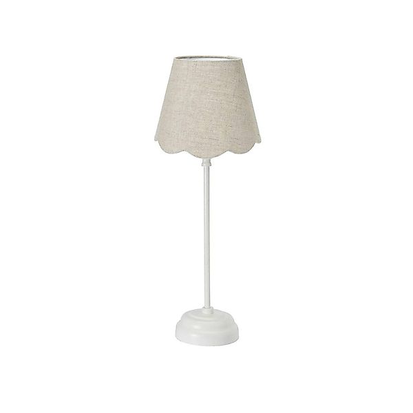 PR Home Tischlampe Lottie Jasmine Leinen beige/altweiß Ø21cm günstig online kaufen