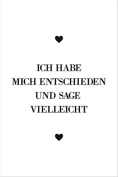 queence Acrylglasbild »Spruch«, Herz-Herzbilder-Schwarz-Weiß-Herzen-Sprüche günstig online kaufen