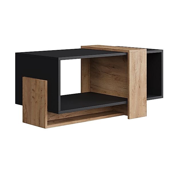 Vicco Couchtisch Aven, Anthrazit/Goldkraft Eiche, 91.8 x 49 cm (1-St) günstig online kaufen