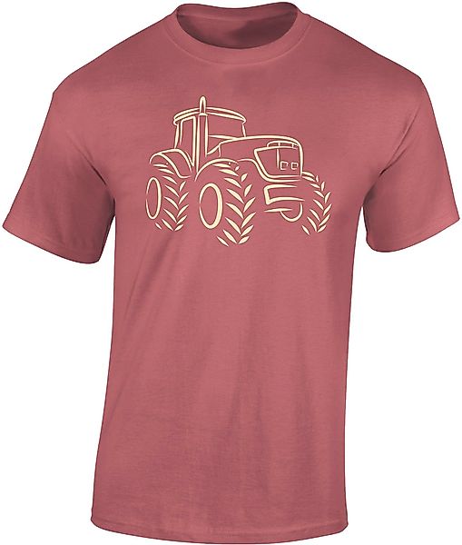 Baddery Print-Shirt "Traktor" T-Shirt Männer Herren günstig online kaufen