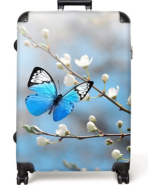 NoBoringSuitcases.com© Hartschalen-Trolley Blumen - Schmetterling - günstig online kaufen