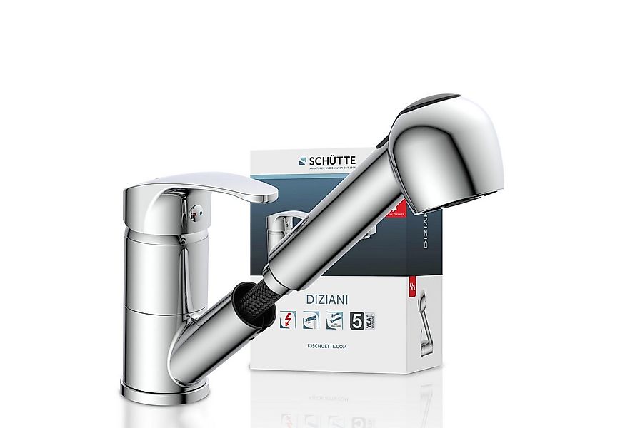 Schütte Spültischarmatur DIZIANI mit Geschirrbrause, Niederdruck, schwenkba günstig online kaufen