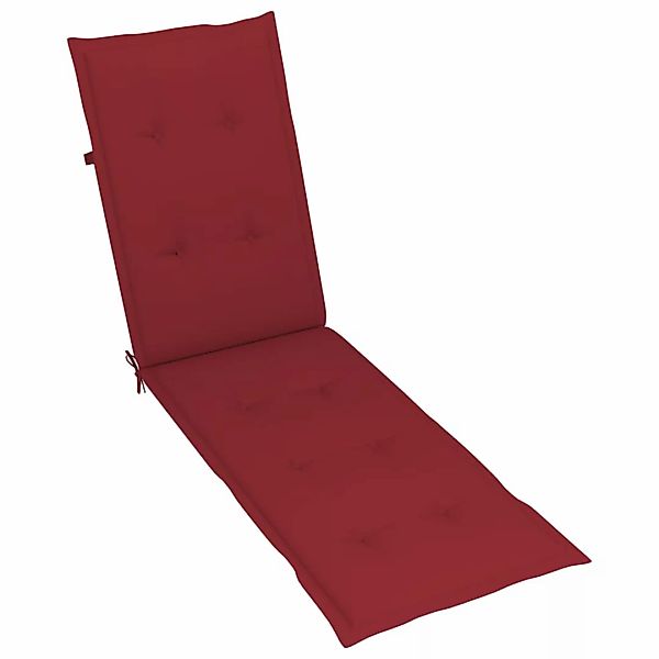 vidaXL Sitzauflage Liegestuhl-Auflage Weinrot (75+105)x50x4 cm, günstig online kaufen