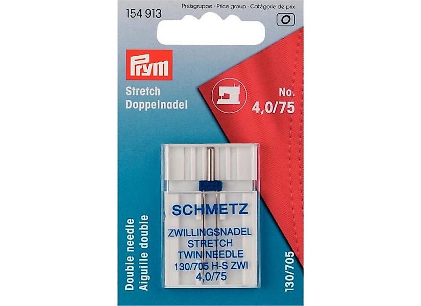 Prym Stricknadeln Doppel-Nähmaschinennadeln Stärke 75/4 mm silberfarbig günstig online kaufen