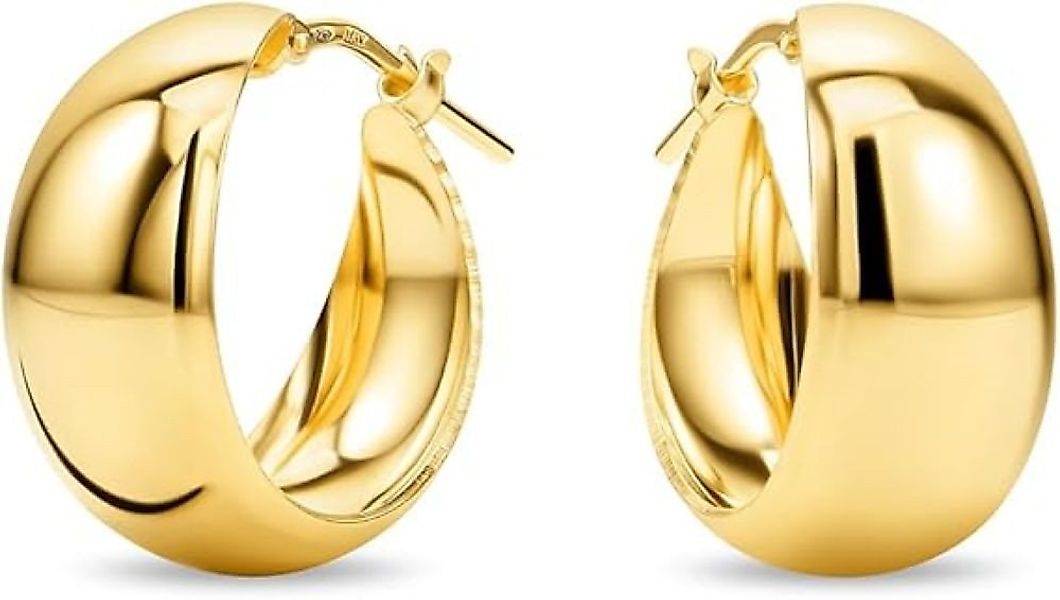 Miore Paar Creolen MAR015SE - 925 Sterling Silber 18Kt vergoldet 20mm Durch günstig online kaufen