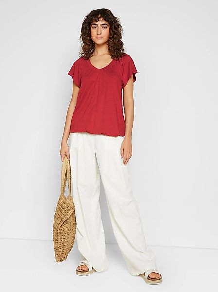 Kurzarmshirt "Viskose-Shirt" 1 tlg. günstig online kaufen