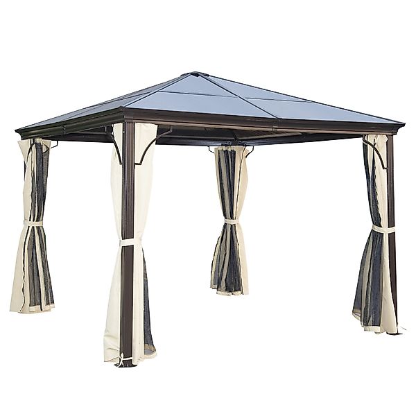 Outsunny Pavillon schwarz Metall B/H/L: ca. 300x260x300 cm günstig online kaufen