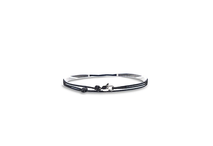 Made by Nami Armband Karabiner Wickelarmband - Schwarz Silber (Einzelartike günstig online kaufen