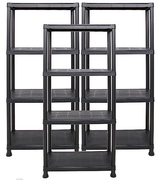 ONDIS24 Steckregal 3x Kunststoffregal, 60 x 30 x 131 (H) cm, 4 Böden, Schwe günstig online kaufen