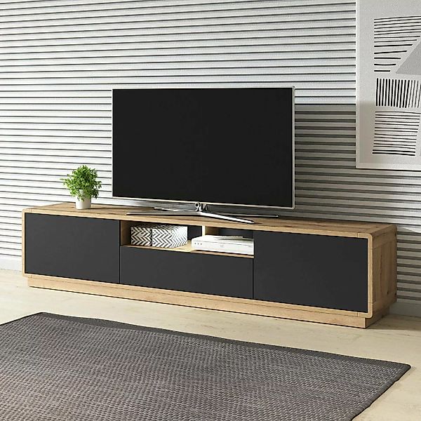 Lowboard Fernsehschrank Wohnzimmer modern ALBANY-83 in Taurus Eiche Nb. mit günstig online kaufen