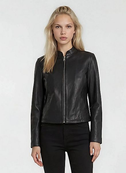 trueprodigy Lederjacke Kami durchgehender silberner Reißverschluss und Steh günstig online kaufen