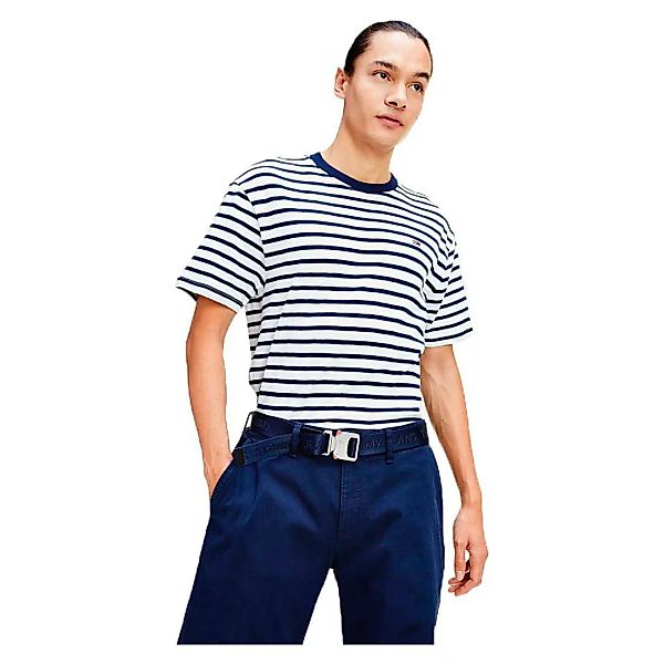 Tommy Jeans Stripe Kurzärmeliges T-shirt S Twilight Navy / White günstig online kaufen