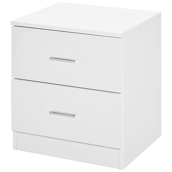 HOMCOM Nachttisch, Nachttisch, 2 Schubladen, Griff aus Aluminiumlegierung, günstig online kaufen